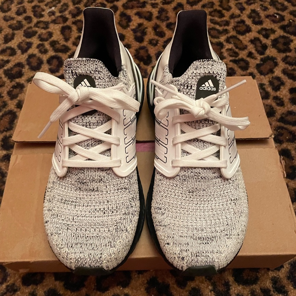 Adidas Black and White Prime Blue Sneakers